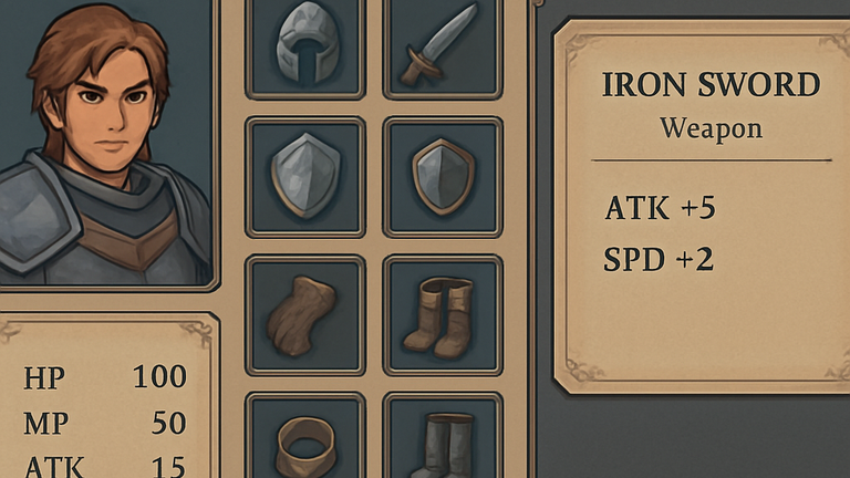 Inventory & Equipment Screen preview