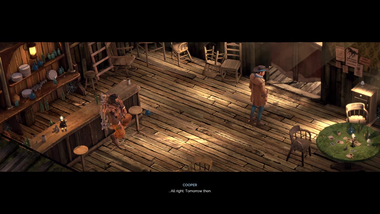 Visual reference from Desperados 3 Let's Play Gameplay Walkthrough Pt 2 Troublemakers In Flagstone [1440p w/ Commentary] at 1:10:05-1:10:50