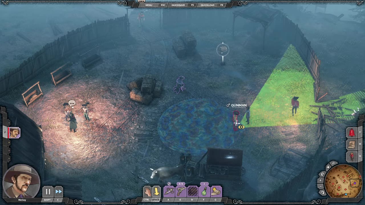 Visual reference from Desperados 3 Let's Play Gameplay Walkthrough Pt 4 O'Hara Ranch [1440p w/ Commentary] at 18:50-19:02