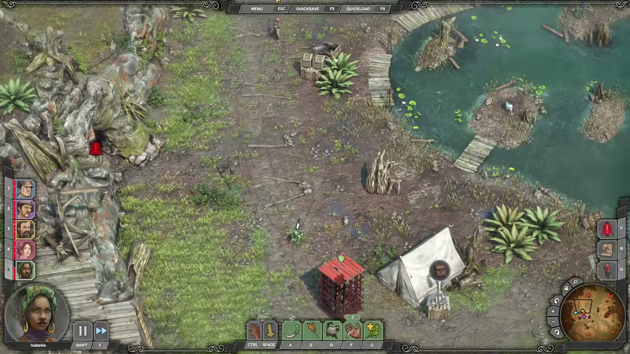 Visual reference from Desperados 3 Let's Play Gameplay Walkthrough Pt 7 Louisiana Voodoo [1440p w/ Commentary] at 40:15-40:30