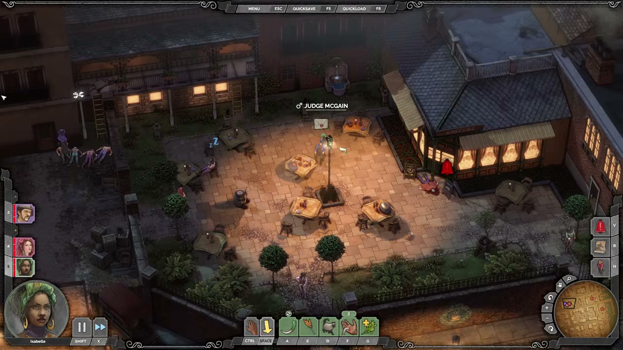 Visual reference from Desperados 3 Let's Play Gameplay Walkthrough Pt 8 Back Alley Jazz [1440p w/ Commentary] at 25:00-25:01