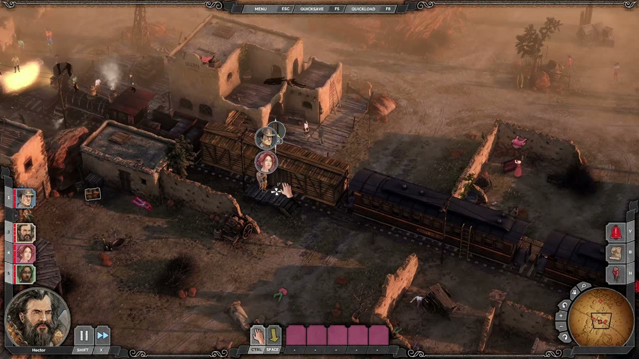 Visual reference from Desperados 3 Let's Play Gameplay Walkthrough Pt 12 The Wages Of Pain [1440p w/ Commentary] at 1:09:50-1:11:01