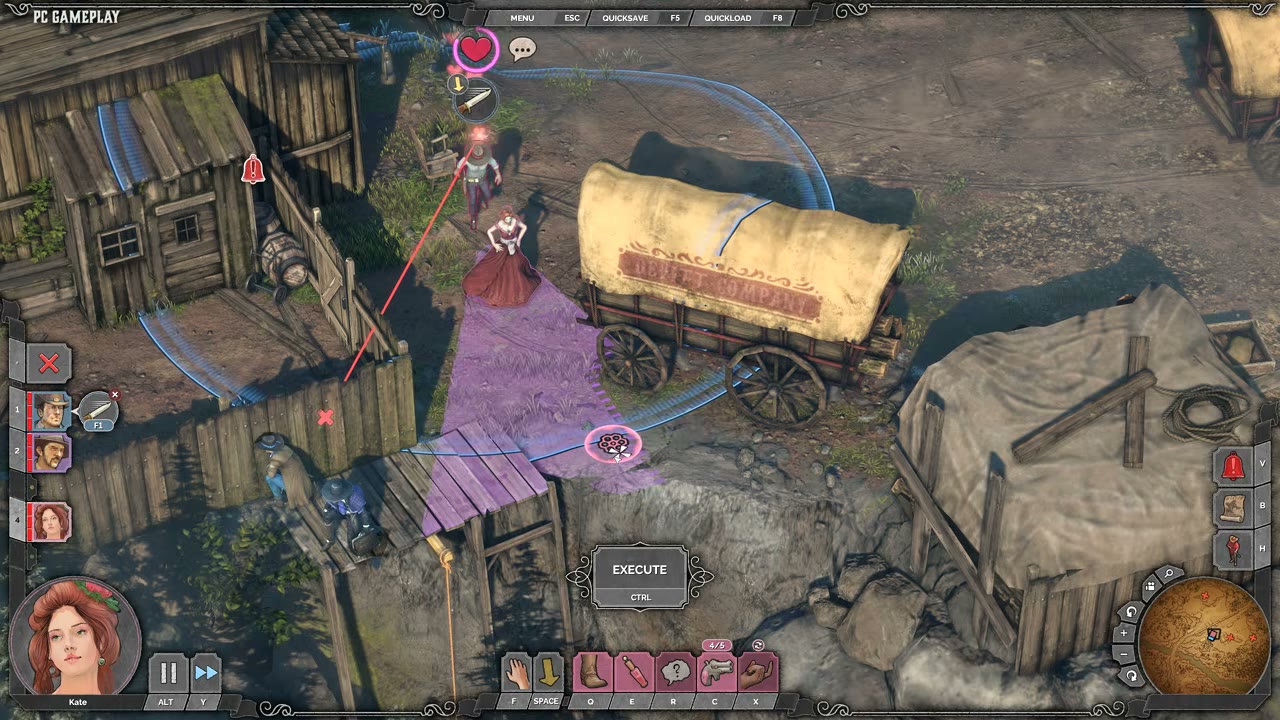 Visual reference from DESPERADOS III - Know THESE Important Tips Before Playing at 2:24-2:27