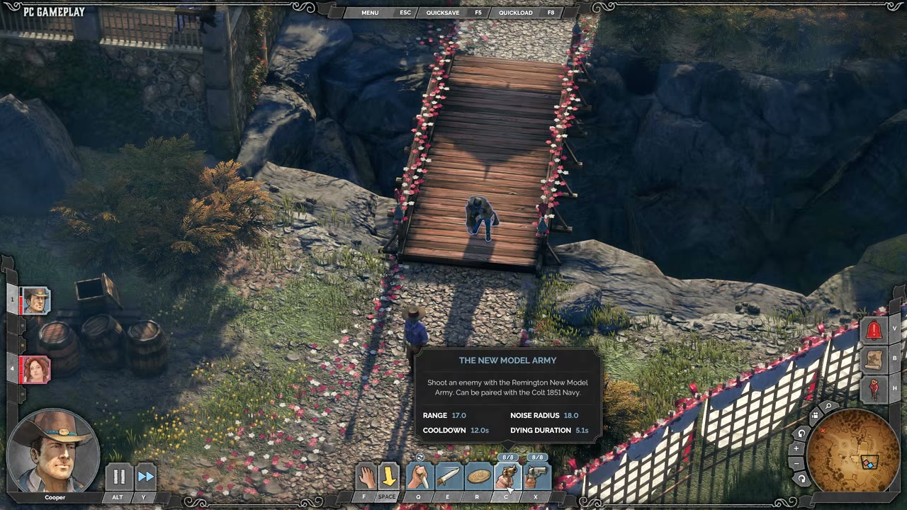 Visual reference from DESPERADOS III - Know THESE Important Tips Before Playing at 8:01-8:32