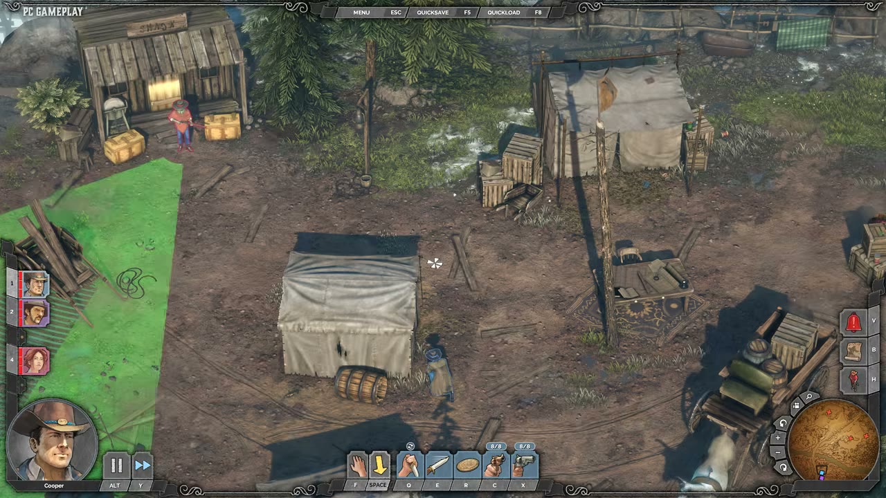 Visual reference from DESPERADOS III - Know THESE Important Tips Before Playing at 6:35-7:03