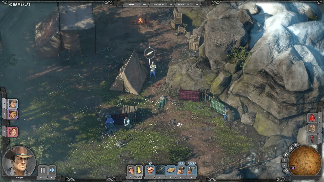 Visual reference from DESPERADOS III - Know THESE Important Tips Before Playing at 2:19-2:35