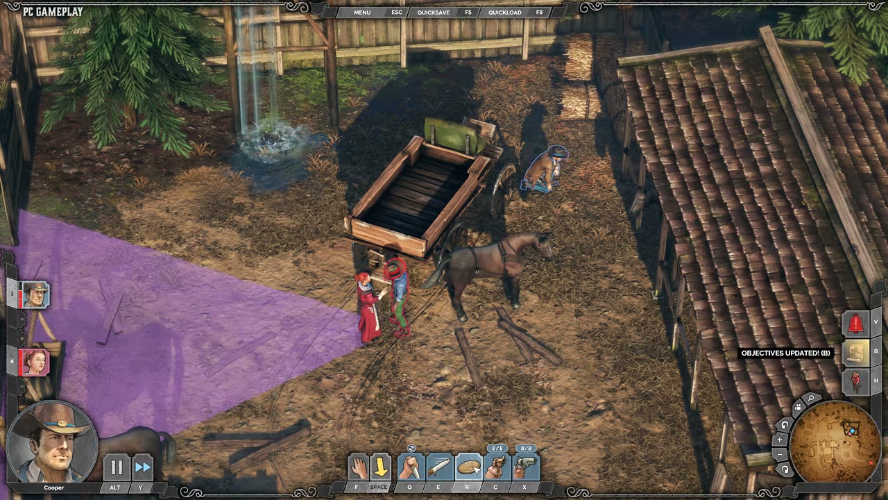 Visual reference from DESPERADOS III - Know THESE Important Tips Before Playing at 5:44-6:29