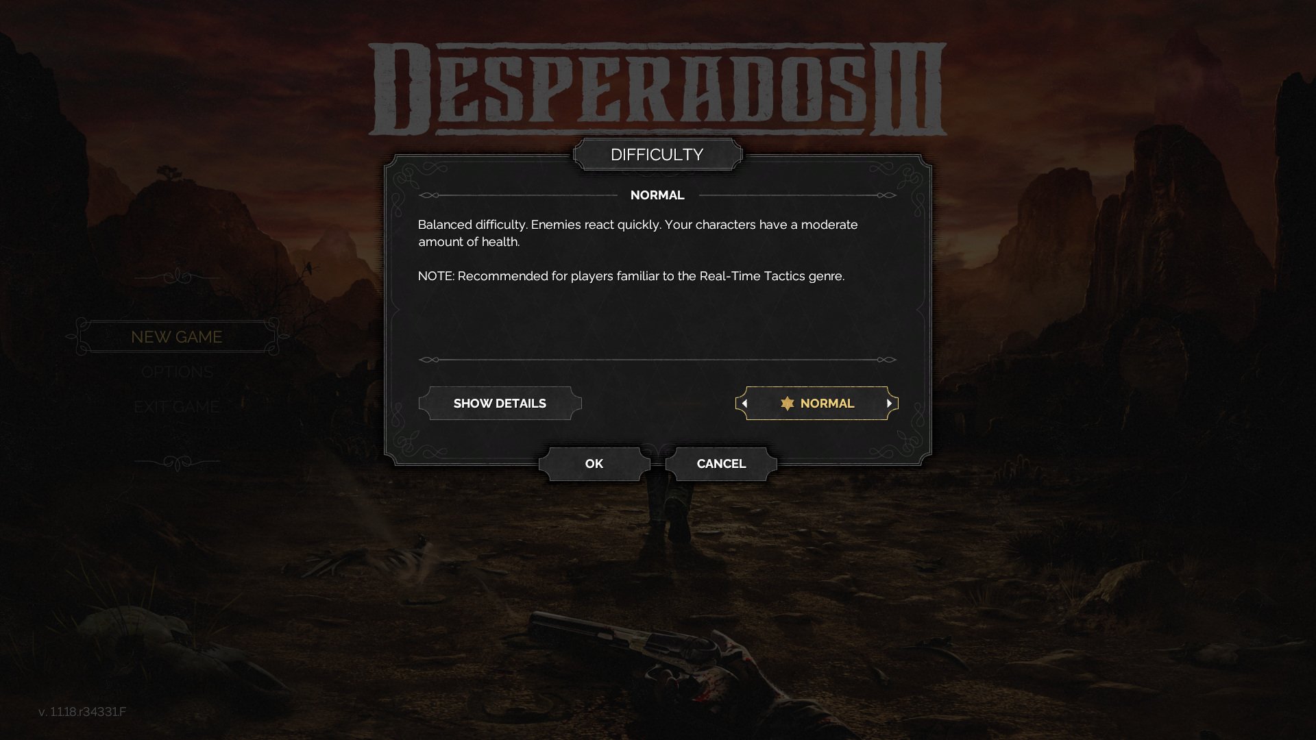 Difficulty Selection Dialog preview