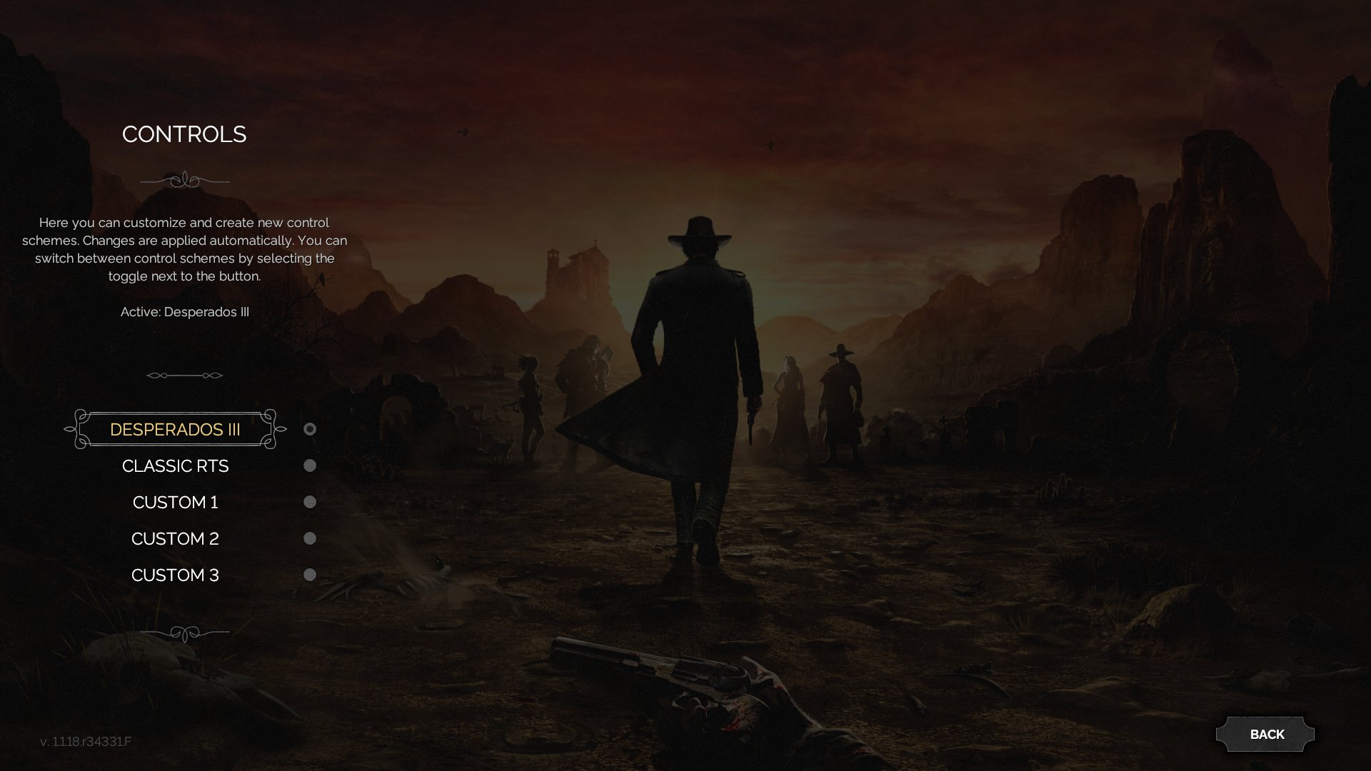 Controls And Key Bindings Screen preview