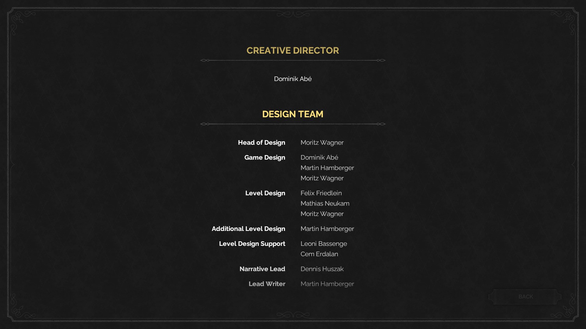 Credits Screen preview