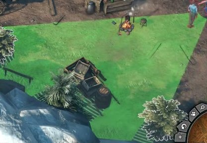 Focused crop of a green enemy vision cone overlay in live gameplay