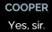 Tight crop of subtitle speaker and dialogue text