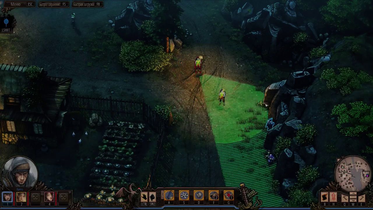Visual reference from Прохождение Shadow Tactics: Blades of the Shogun 4 - Шпионы в деревне Хида Спасение Суганума[Проф.] at 36:56-37:09