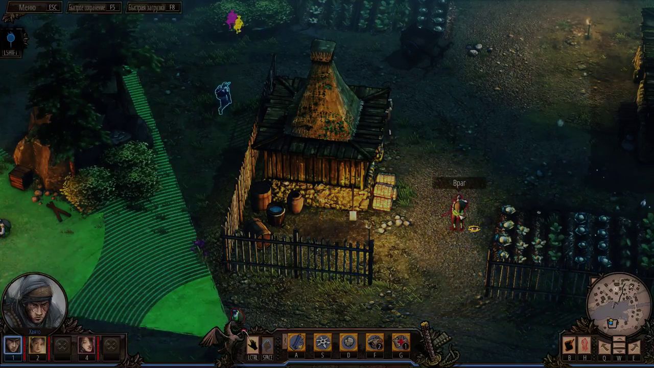 Visual reference from Прохождение Shadow Tactics: Blades of the Shogun 4 - Шпионы в деревне Хида Спасение Суганума[Проф.] at 29:03-29:18