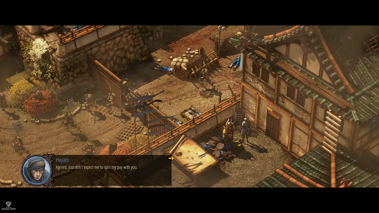 Visual reference from Osaka Castle Mission 1 - Shadow Tactics-Blades of The Shogun (Hardcore) at 37:14-37:22