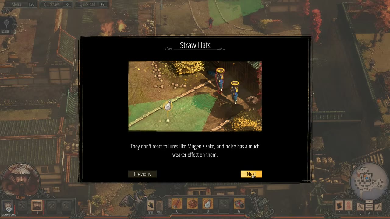 Visual reference from Osaka Castle Mission 1 - Shadow Tactics-Blades of The Shogun (Hardcore) at 25:54-26:06