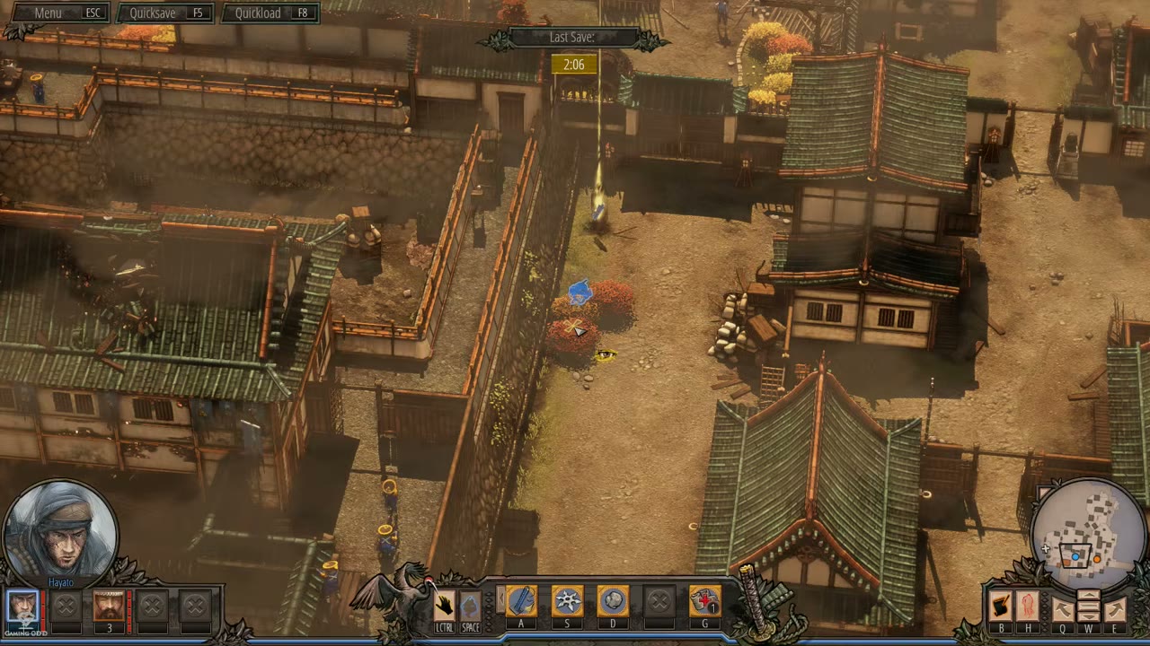 Visual reference from Osaka Castle Mission 1 - Shadow Tactics-Blades of The Shogun (Hardcore) at 19:12-19:30