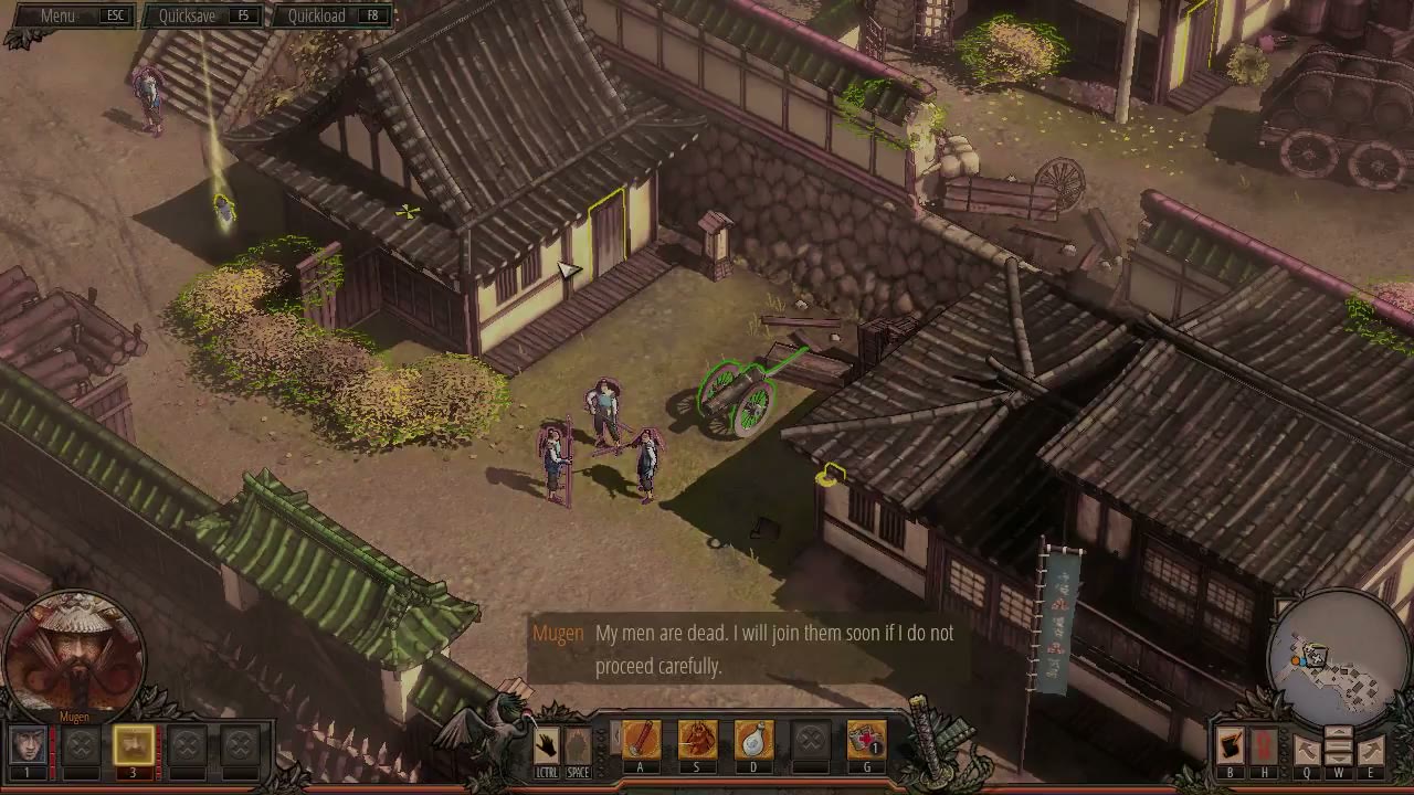 Visual reference from THE SIEGE - Ep. 1 Let's Play Shadow Tactics: Blades of the Shogun Gameplay at 10:40-11:00
