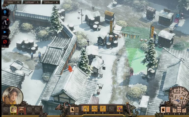 Visual reference from Shadow Tactics Blades of the Shogun PC Gameplay Imai Town at 1:03:40-1:04:00