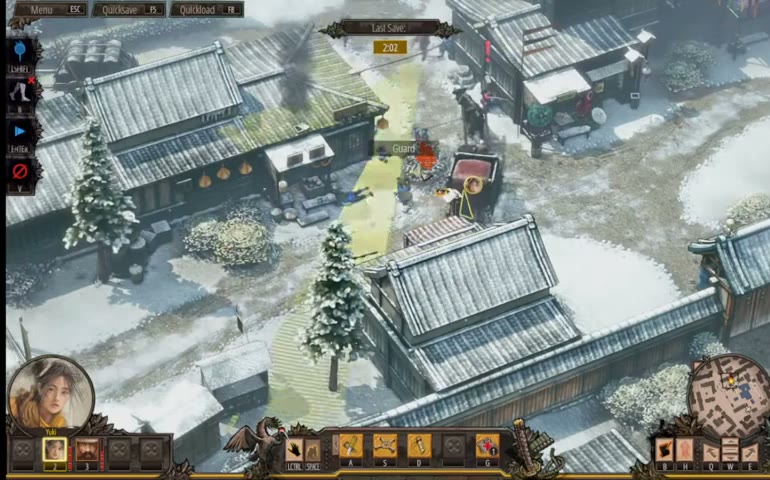 Visual reference from Shadow Tactics Blades of the Shogun PC Gameplay Imai Town at 1:19:50-1:20:10