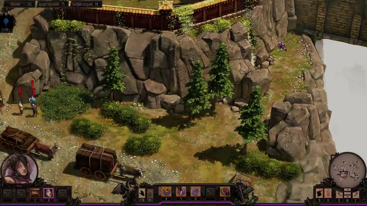 Visual reference from Прохождение Shadow Tactics: Blades of the Shogun 3 - Гора Цуру Убийство господина Ябу[Профессионал] at 39:55-40:15
