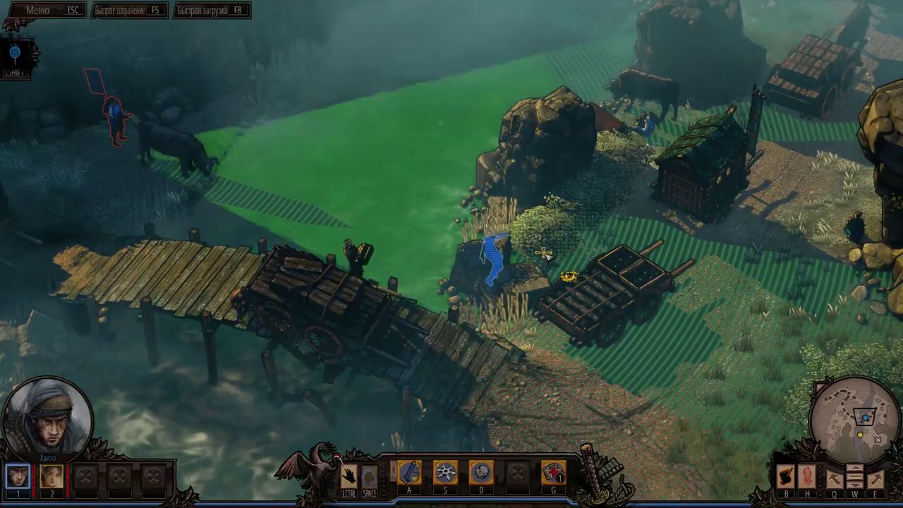 Visual reference from Прохождение Shadow Tactics: Blades of the Shogun 1 - Осада Осаки Тракт Накасено [Профессионал] at 3:10:24-3:10:25