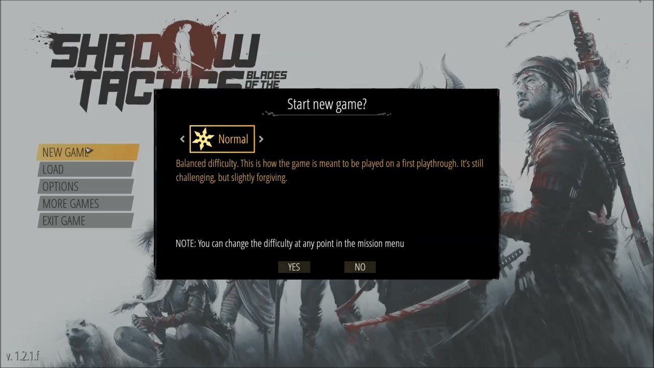 Difficulty Selection Dialog preview