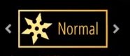 Difficulty selector row showing Normal difficulty with yellow shuriken icon and left/right arrows